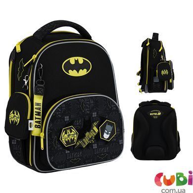 Рюкзак школьный каркасный Kite Education Batman DC25-556M, комбинированый