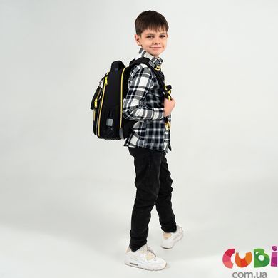 Рюкзак школьный каркасный Kite Education Batman DC25-556M, комбинированый