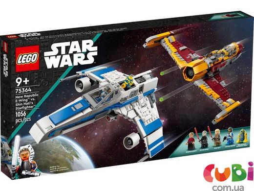 Конструктор дитячий ТМ Lego Винищувач Нової Республіки «E-Wing» проти Зоряного винищувача Шин Хаті