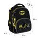Рюкзак школьный каркасный Kite Education Batman DC25-556M, комбинированый