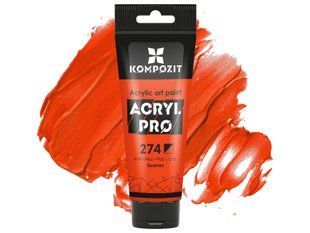 Краска художественная Acryl PRO ART Kompozit 75 мл, 274 багряный, 274 багряний