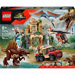 Конструктор Lego Jurassic World Воздушная миссия со спинозавром и кетцалькоатлем (76976), комбинированый
