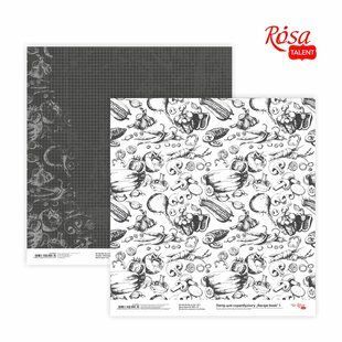 Папір для скрапбукінгу &bdquo;Recipe book&ldquo; 1 двосторонній 30,48х30,48см 200г/м2 ROSA TALENT