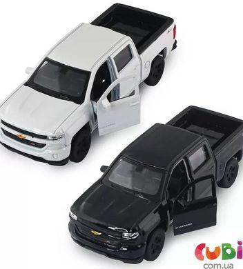 Автомодель - CHEVROLET SILVERADO 2017 (перламутрово-білий, чорний), комбінований
