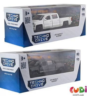 Автомодель - CHEVROLET SILVERADO 2017 (перламутрово-білий, чорний), комбінований