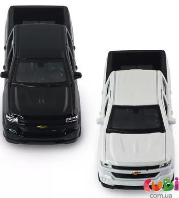 Автомодель - CHEVROLET SILVERADO 2017 (перламутрово-білий, чорний), комбінований