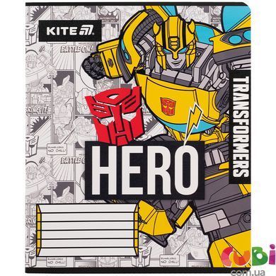 Зошит шкільний Kite Transformers TF25-232, 12 аркушів, клітинка