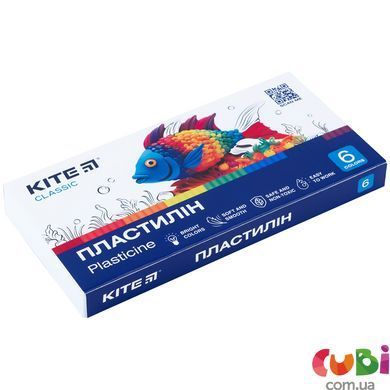 Пластилін, 6 кольорів, 120 г. Kite Classic (K-081)