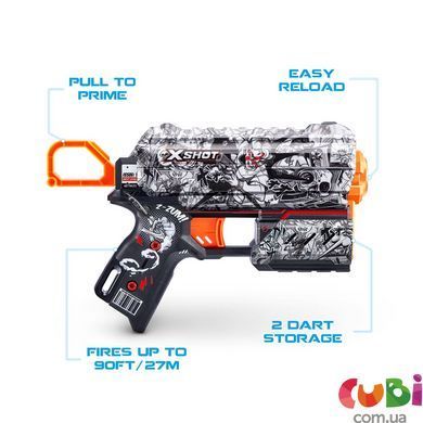 Швидкострільний бластер X-SHOT Skins Flux Illustrate (8 патронів), 36516D