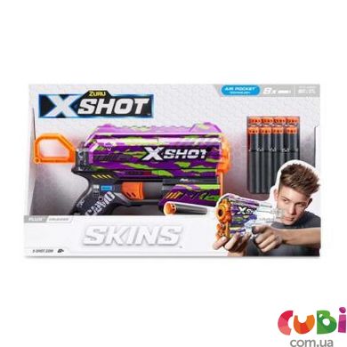 Оружие игрушечное быстрострельный бластер X-SHOT Skins Flux Crucifer (8 патронов), 36516J
