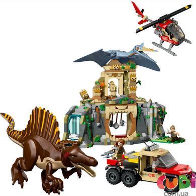 Конструктор Lego Jurassic World Повітряна місія зі спинозавром і кетцалькоатлем (76976), комбінований