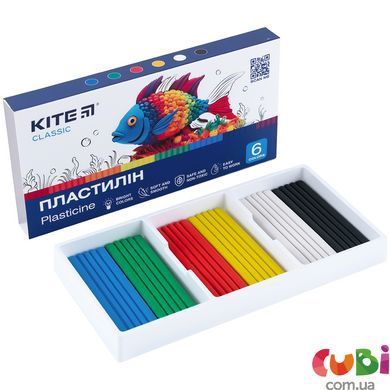 Пластилін, 6 кольорів, 120 г. Kite Classic (K-081)