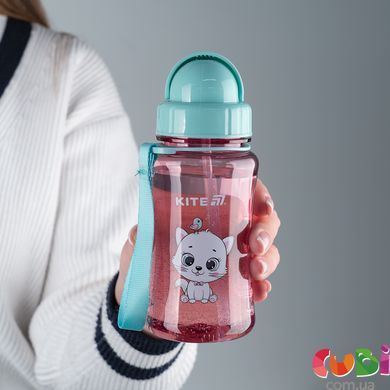 Бутылочка для воды Kite, 350 мл, Kitty (K25-399-2), рожевий, блакитний