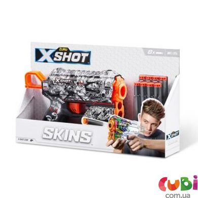 Быстрострельный бластер X-SHOT Skins Flux Illustrate (8 патронов), 36516D