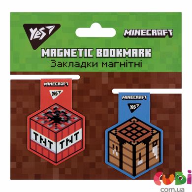 Закладки магнітні YES Minecraft, 2шт. (707829)