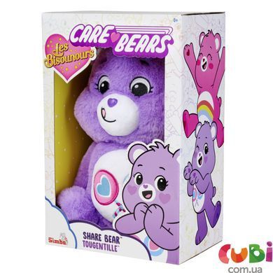 М'яка іграшка ведмідь Care Bears. Фіолетовий, 35 см, 0 міс+ (6305878005)