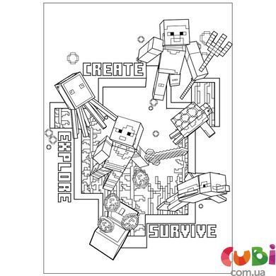 Розмальовка А4 YES Minecraft 12 стор.