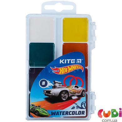Краски акварельные Kite Hot Wheels HW21-065, 8 цветов