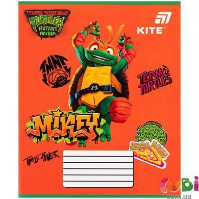 Зошит шкільний Kite Ninjia Turtles (NT26-235), 12 аркушів, коса лінія