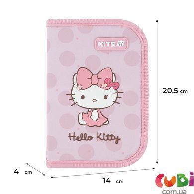 Пенал Kite 1 отделение, 1 отворот, без наполнения 621 HK-1 (HK26-621-1), Розовый