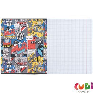 Зошит шкільний Kite Transformers TF25-232, 12 аркушів, клітинка